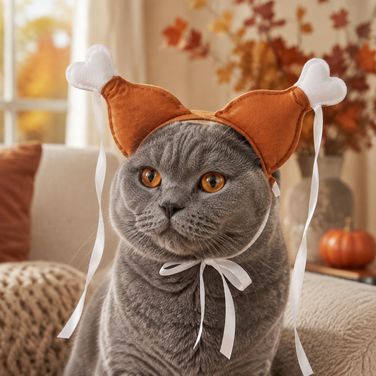 Funny Chicken Leg Pet Headband – Cat & Dog Costume