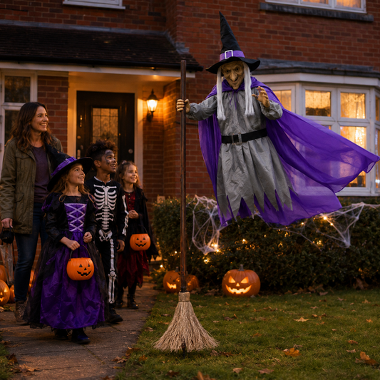 6FT Floating Flying Witch | Giant Outdoor Halloween Garden Decoration