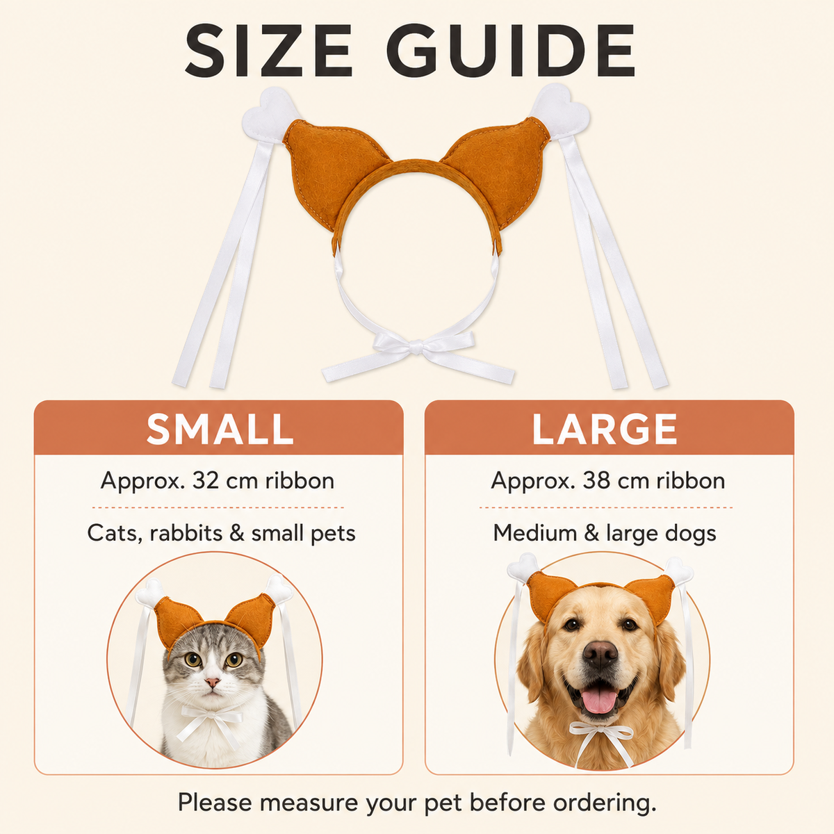 Funny Chicken Leg Pet Headband – Cat & Dog Costume