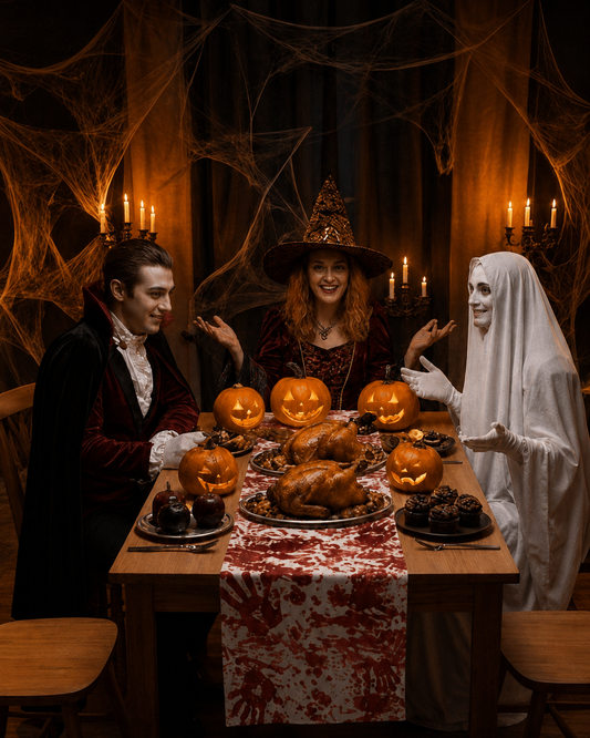 Bloody Handprint Halloween Table Runner – 180 cm