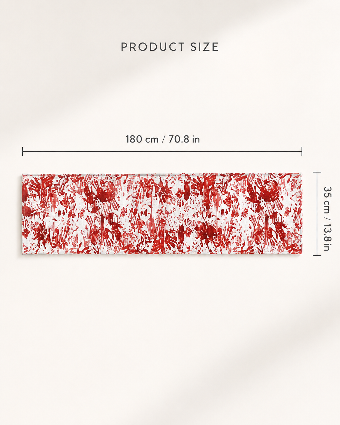Bloody Handprint Halloween Table Runner – 180 cm
