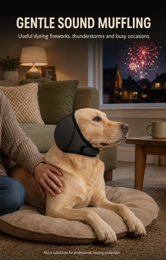 Water-Resistant Dog Ear Cover – Swimming & Noise-Reducing Hood