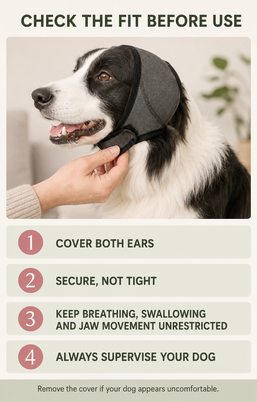 Water-Resistant Dog Ear Cover – Swimming & Noise-Reducing Hood