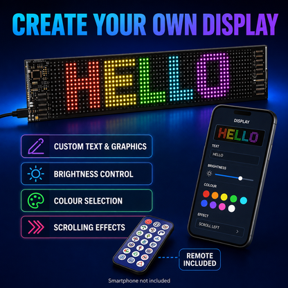 59cm Customisable Flexible LED Car Sign with App & Remote Control