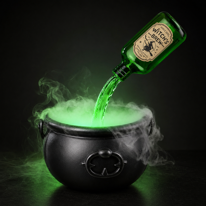 Floating Potion Cauldron – Light-Up Halloween Mist Decoration