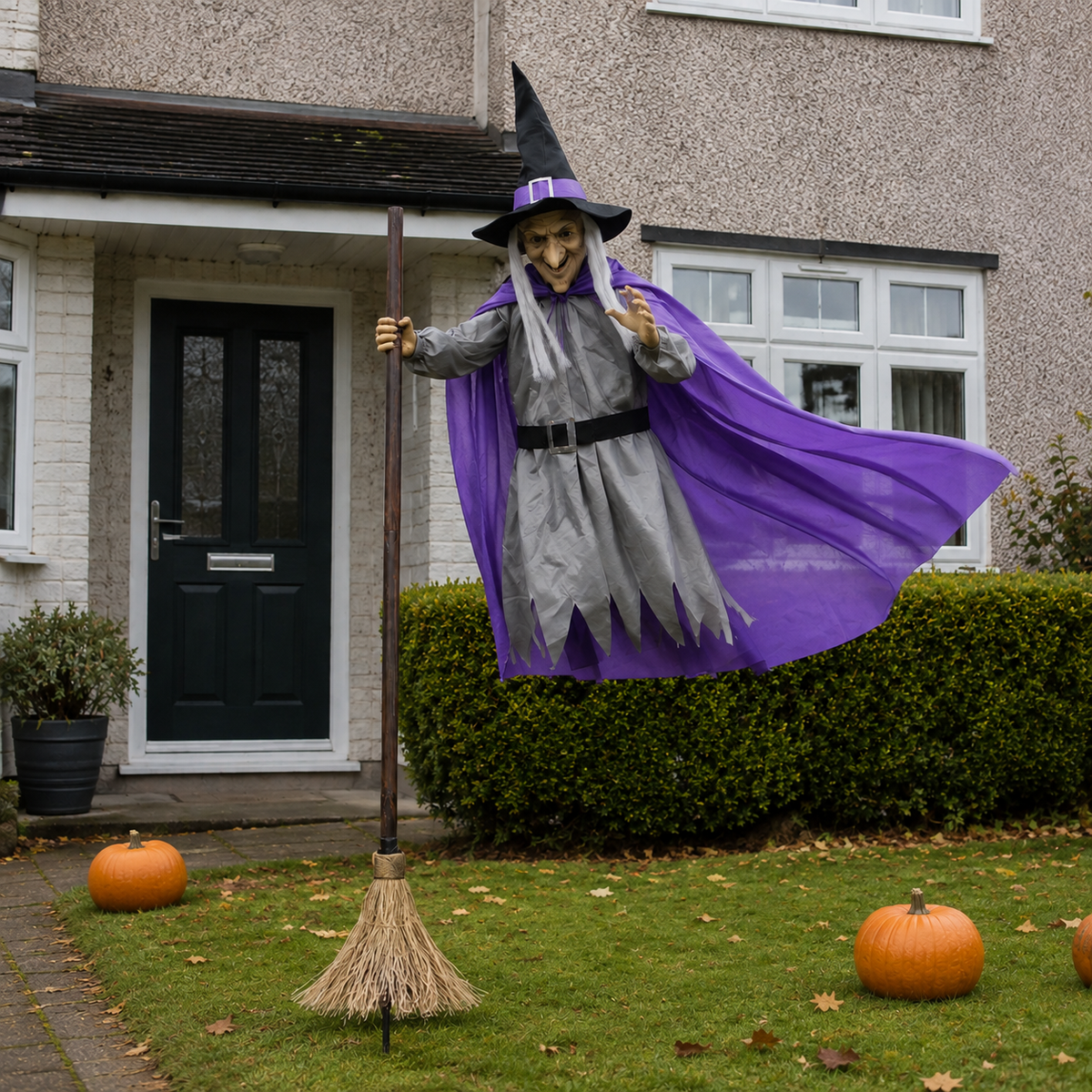 6FT Floating Flying Witch | Giant Outdoor Halloween Garden Decoration