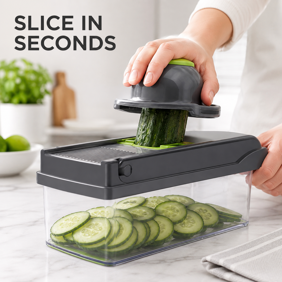 16-in-1 Vegetable Chopper, Slicer & Grater with 1.5L Container