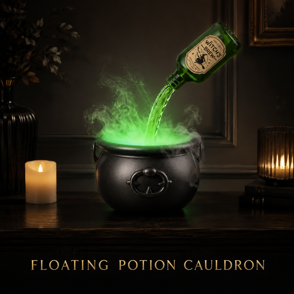 Floating Potion Cauldron – Light-Up Halloween Mist Decoration