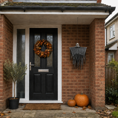 Light-Up Hanging Skeleton Ghost – 80 cm Halloween Decoration