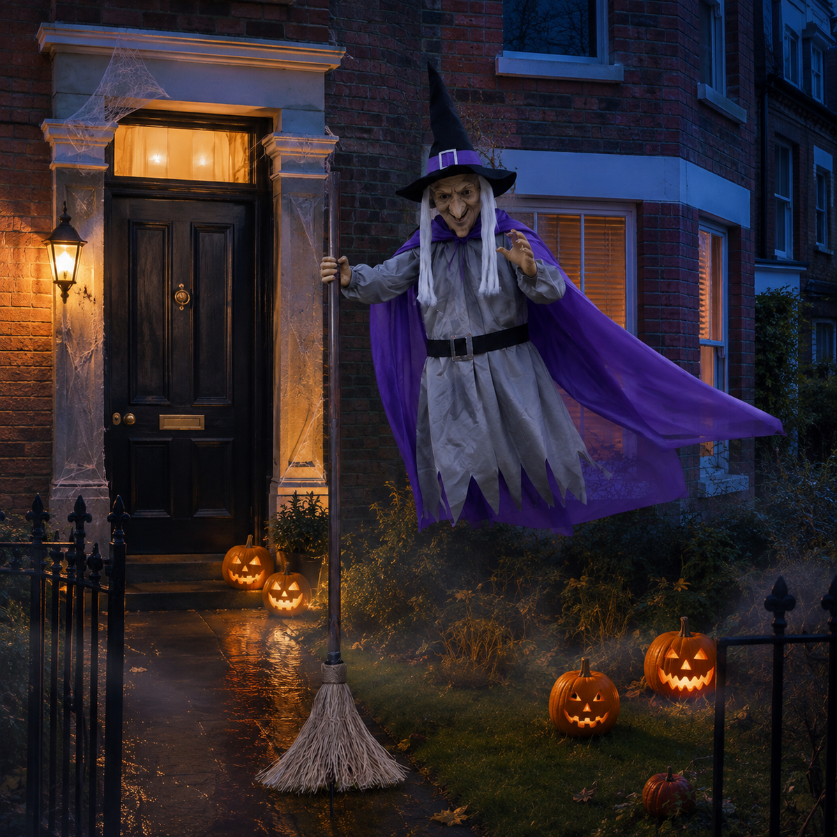 6FT Floating Flying Witch | Giant Outdoor Halloween Garden Decoration