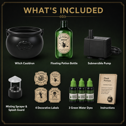 Floating Potion Cauldron – Light-Up Halloween Mist Decoration